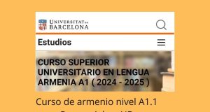 Curso de lengua armenia en la Universidad de Barcelona