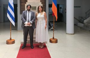 El Intendente de Canelones Marcelo Metediera recibe a la Embajadora de Armenia Mariam Gevorgyan