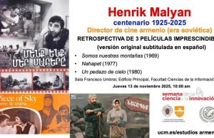 La Facultad de Ciencias de la Información celebra el centenario del cineasta armenio Henrik Malyan